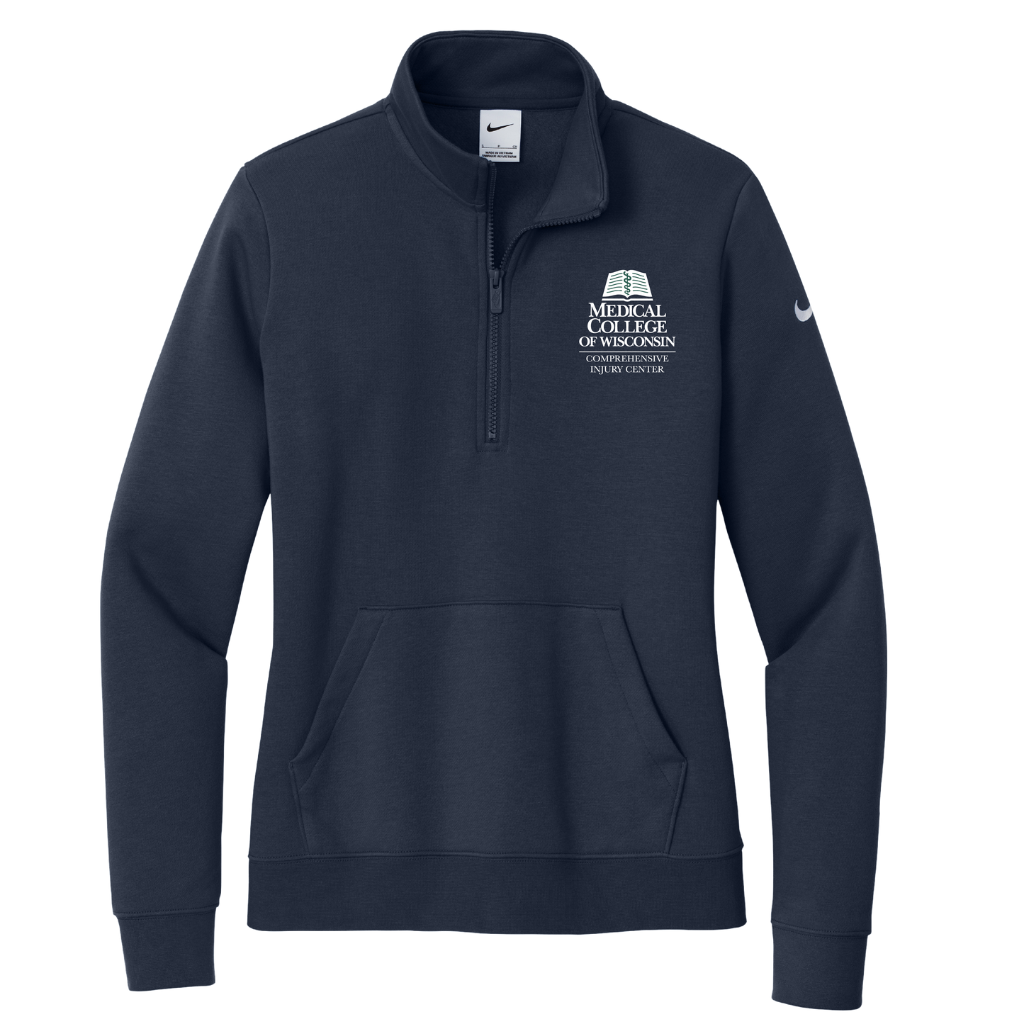 Women's Nike Club Fleece Sleeve Swoosh 1/2-Zip (MCW CIC)