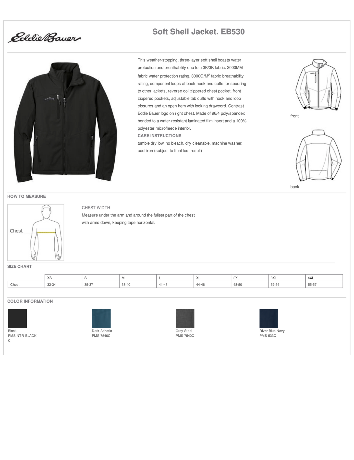 Men's Eddie Bauer® Soft Shell Jacket (Brochure)