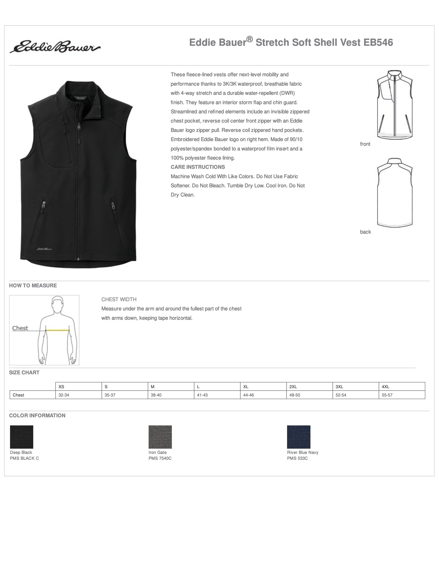 Men's Eddie Bauer® Stretch Soft Shell Vest (MCW CIC)