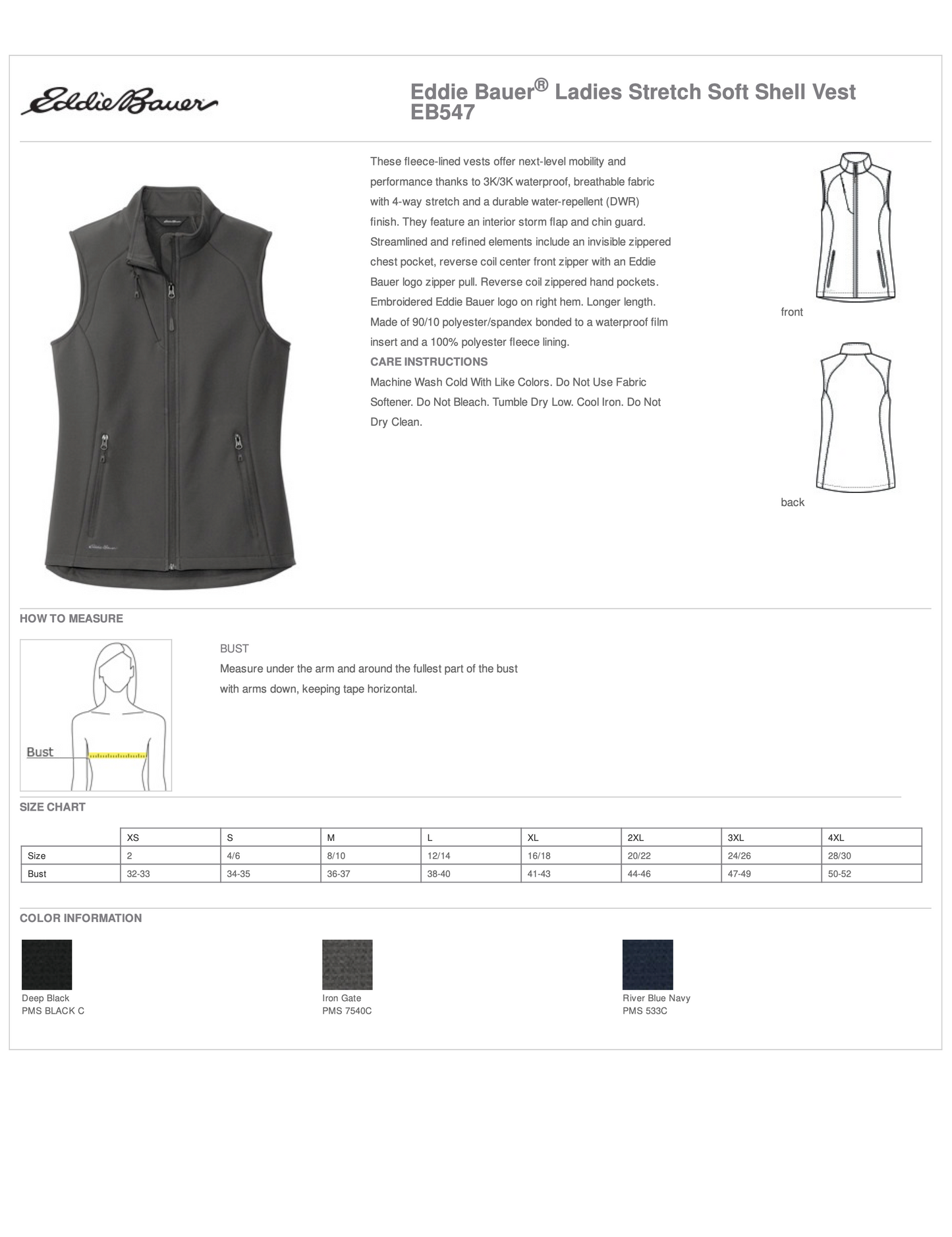 Women's Eddie Bauer® Stretch Soft Shell Vest (MCW CIC)
