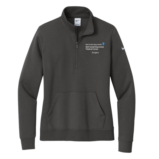 Women's Nike Club Fleece Sleeve Swoosh 1/2-Zip (BIDMC Surgery)