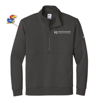 Men's Nike Club Fleece Sleeve Swoosh 1/2-Zip (KU Neuro)