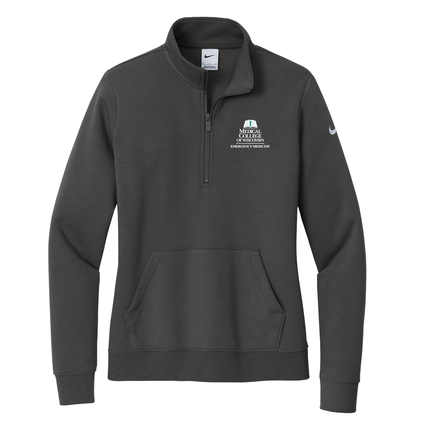 Women's Nike Club Fleece Sleeve Swoosh 1/2-Zip (MCW EM)