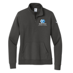 Women's Nike Club Fleece Sleeve Swoosh 1/2-Zip (Harbor UCLA)