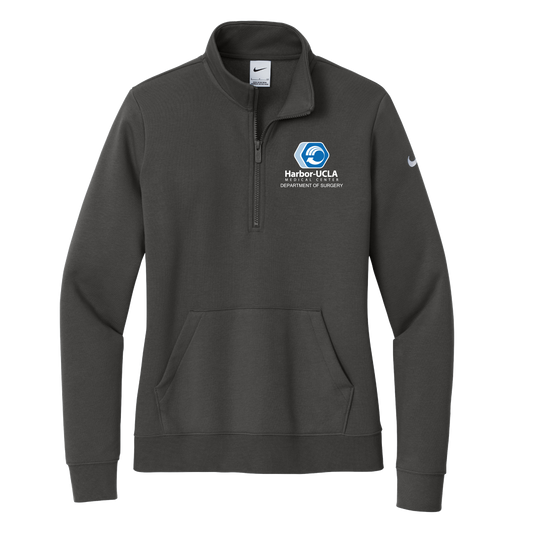 Women's Nike Club Fleece Sleeve Swoosh 1/2-Zip (Harbor UCLA)