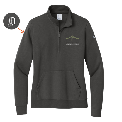 Women's Nike Club Fleece Sleeve Swoosh 1/2-Zip (WSU Surgery)