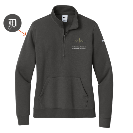 Women's Nike Club Fleece Sleeve Swoosh 1/2-Zip (WSU Surgery)