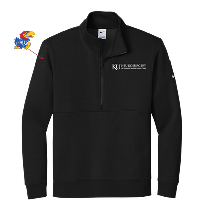Men's Nike Club Fleece Sleeve Swoosh 1/2-Zip (KU Neuro)