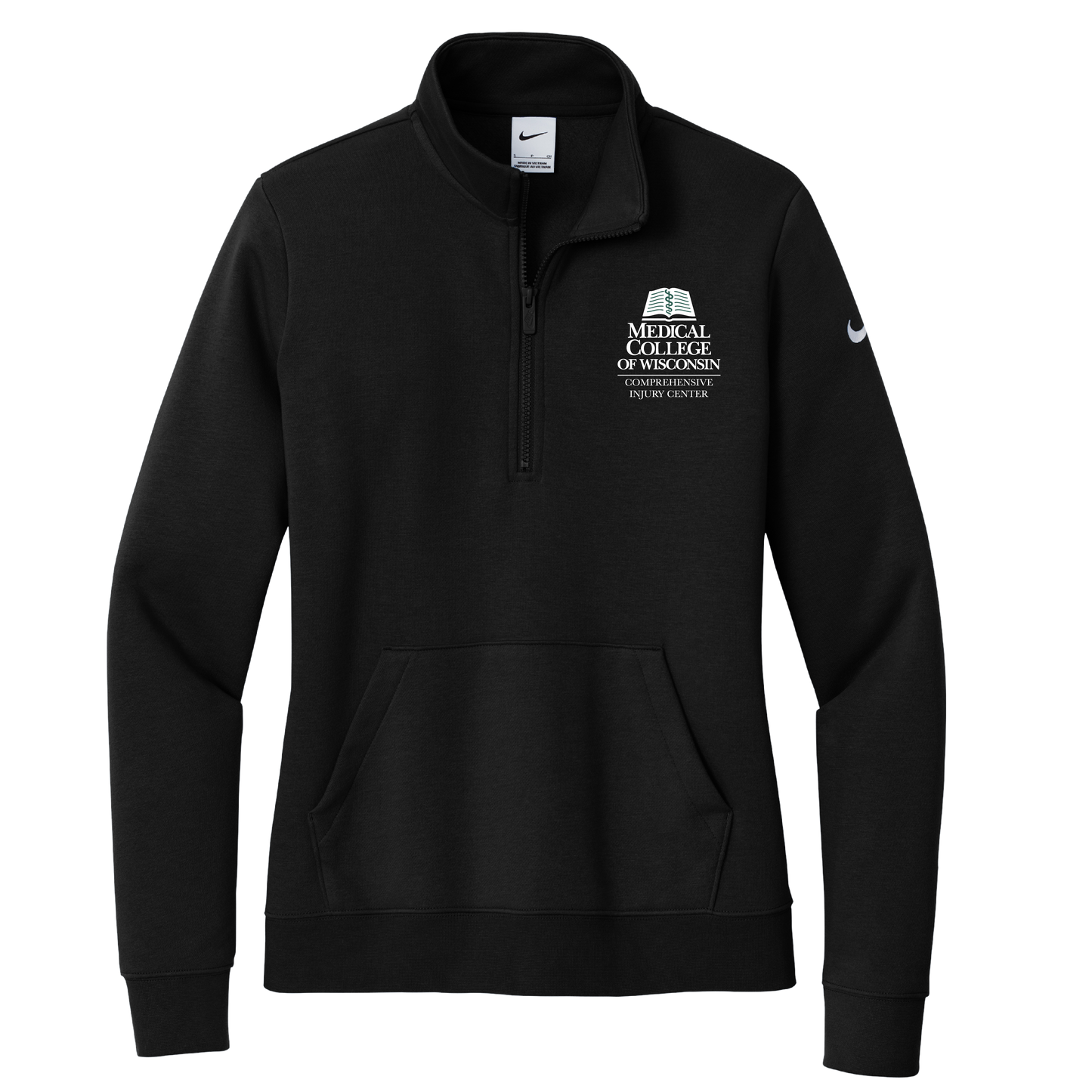 Women's Nike Club Fleece Sleeve Swoosh 1/2-Zip (MCW CIC)