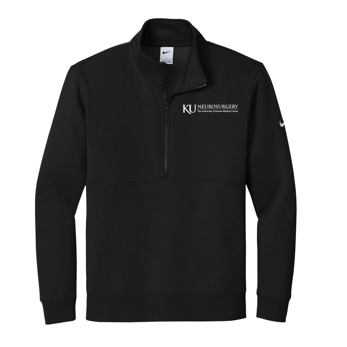 Men's Nike Club Fleece Sleeve Swoosh 1/2-Zip (KU Neuro)