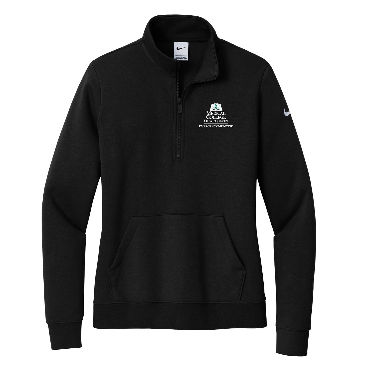 Women's Nike Club Fleece Sleeve Swoosh 1/2-Zip (MCW EM)