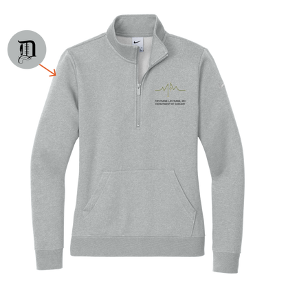 Women's Nike Club Fleece Sleeve Swoosh 1/2-Zip (WSU Surgery)