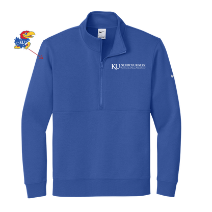 Men's Nike Club Fleece Sleeve Swoosh 1/2-Zip (KU Neuro)