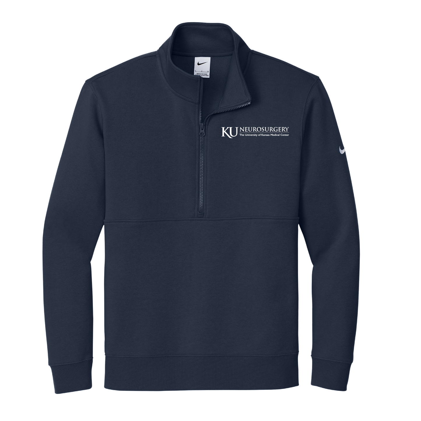 Men's Nike Club Fleece Sleeve Swoosh 1/2-Zip (KU Neuro)