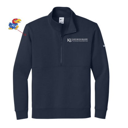 Men's Nike Club Fleece Sleeve Swoosh 1/2-Zip (KU Neuro)