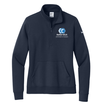 Women's Nike Club Fleece Sleeve Swoosh 1/2-Zip (Harbor UCLA)