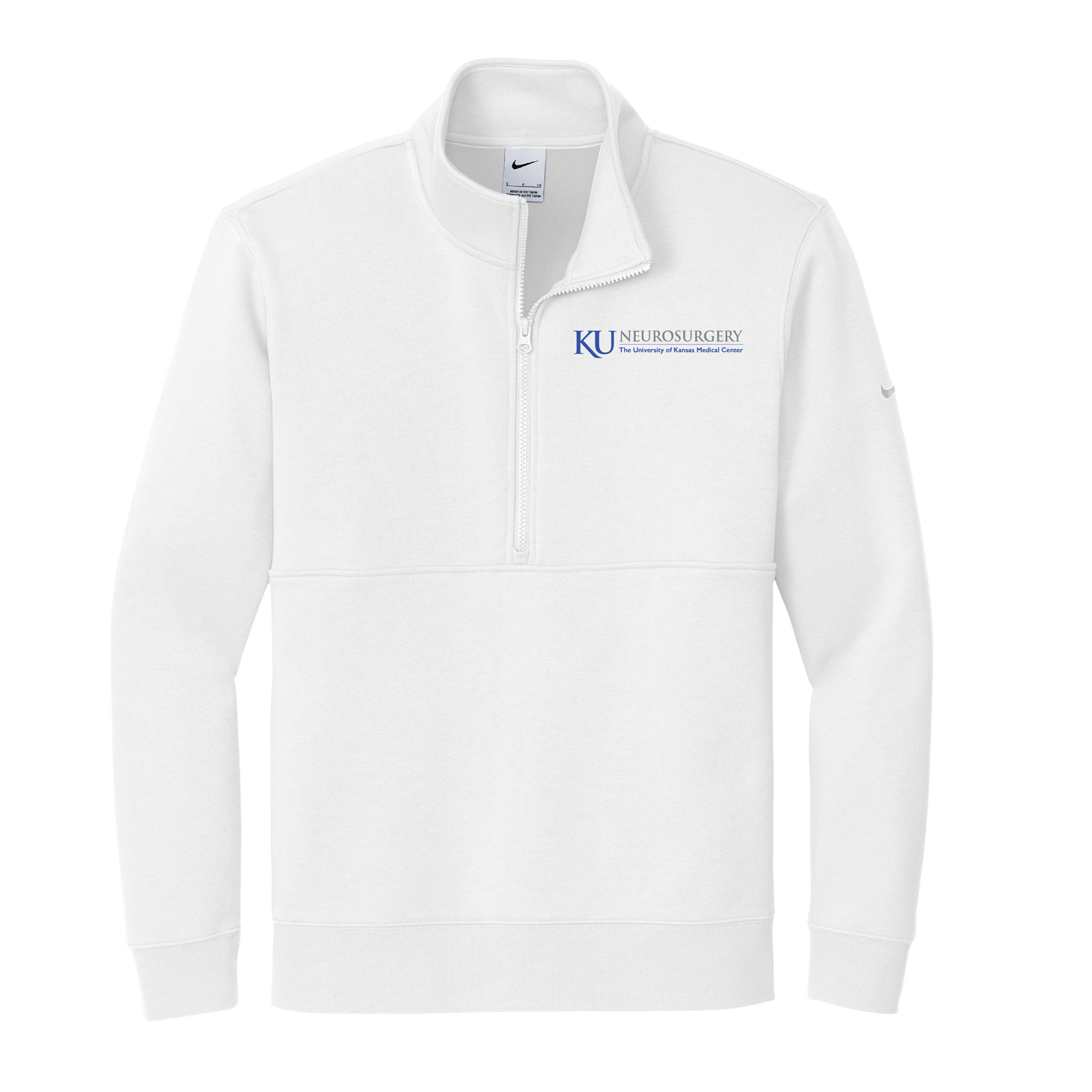 Men's Nike Club Fleece Sleeve Swoosh 1/2-Zip (KU Neuro)